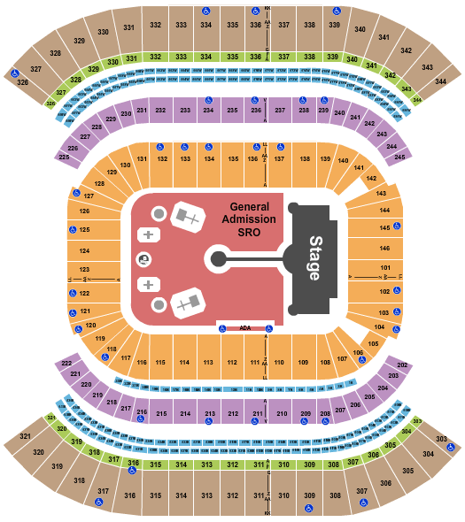 Nissan Stadium Coldplay Seating Chart